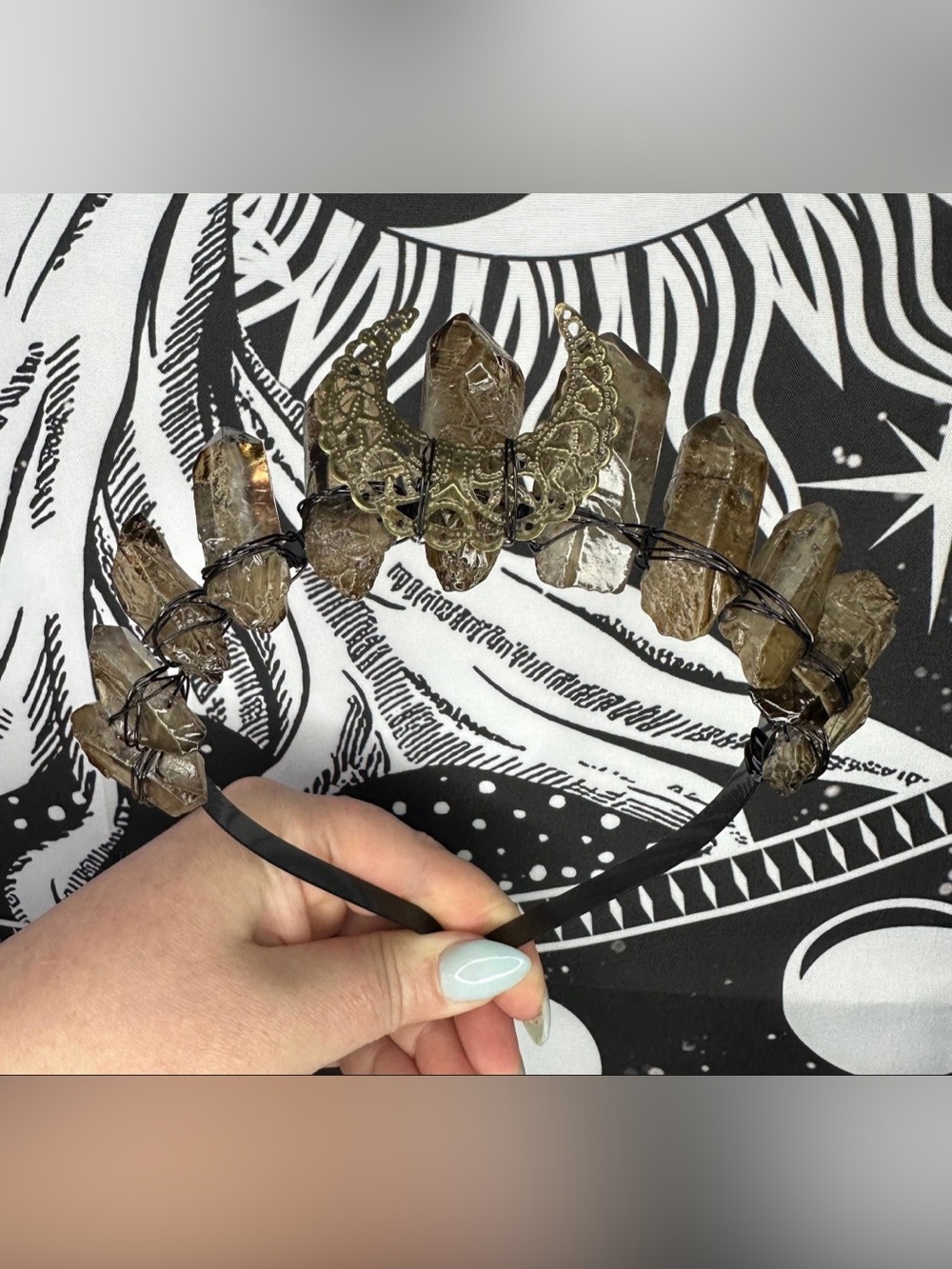 Smoky Quartz Crystal Crown